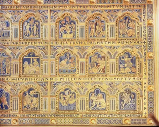 El altar de Verdún, que representa escenas bíblicas, 1181 (parte derecha del panel central)