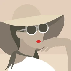 Mujer con sombrero para el sol