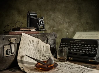 Escritorio vintage de escritor