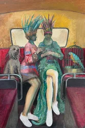 Happy Hour, 2019-23 (óleo sobre tabla)