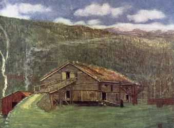 Noruega: Casa de campo y molino en Gjora