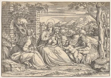 La Sagrada Familia con los santos Isabel y Juan, ca. 1550