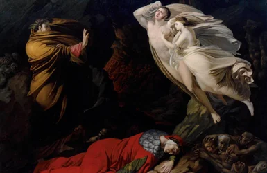 Francesca da Rimini en el infierno de Dante, 1810