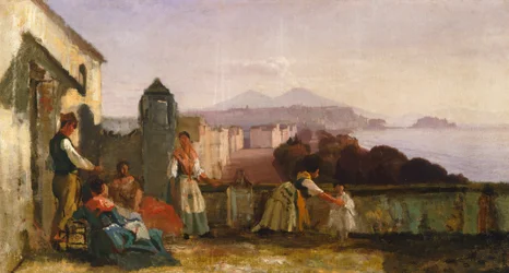 Nápoles desde Mergellina (óleo sobre lienzo)