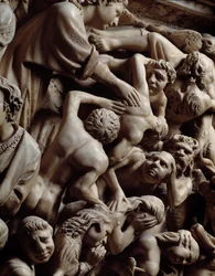 Arte gótico: Juicio final, Condenados en el infierno, Detalle de los relieves del púlpito