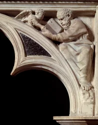 Arte Gótico: San Mateo Evangelista (detalle)