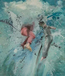 Cloud Leap, 2019 (óleo sobre lienzo)