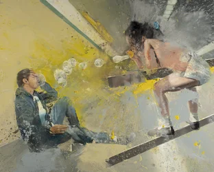Little Girl Bubbles Metro, 2021 (óleo sobre lienzo)