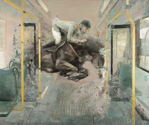 Salto del tranvía II, 2019 (óleo sobre lienzo)