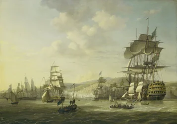 La flota anglo-holandesa en la bahía de Argel respaldando el ultimátum para liberar a los esclavos cristianos, 26 de agosto de 1816
Cuatro episodios durante la presencia de la flota anglo-holandesa en la bahía de Argel, del 26 al 27 de agosto de 1816 (tít