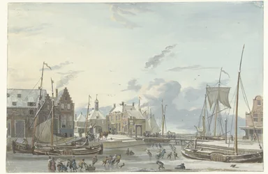 Vista invernal de Harlingen
