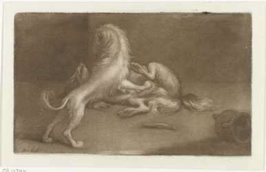 Dos perros jugando