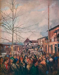 Campo de prisioneros de Ruhleben, cena de Navidad, 1917