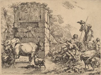 Vaca bebiendo, 1680
