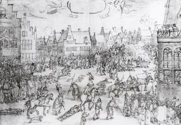 La muerte de los conspiradores de la pólvora, 31 de enero de 1606 (grabado)