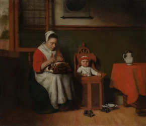 La encajera, ca. 1656