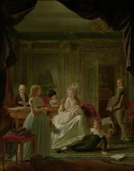 Retrato de Aernout van Beeftingh, su esposa Jacoba Maria Boon y sus hijos
Aernout van Beeftingh (1759-1831) con su primera esposa Jacoba Maria Boon (1760-1800) y sus hijos