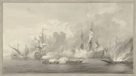 Batalla naval, posiblemente en Kijkduin el 21 de agosto de 1673