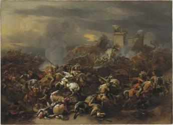Alexandre le Grand (356-323 av. JC) combattor Porus (ou Poros) d