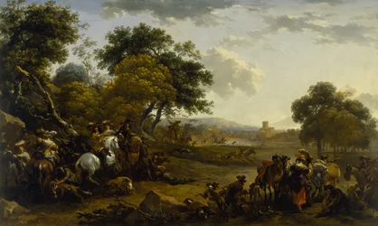 Paisaje con cazadores