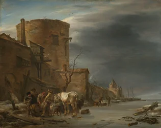 La muralla de Haarlem en invierno