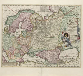 Mapa de Rusia, segunda mitad del siglo XVII
