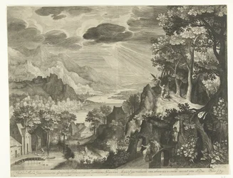 Paisaje con el sacrificio de Abraham