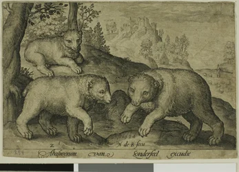 Tres Osos, lámina diez de Animales de Cuatro Patas