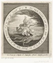 Segundo día de la creación: Dios separa las masas de agua en el cielo y el mar Desde la creación hasta la expulsión del paraíso (título de la serie)