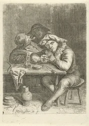 Dos fumadores en una mesa