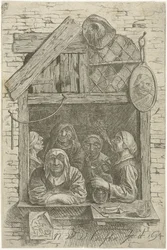 cinco mujeres en una ventana