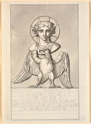 Imagen del dios sol sobre un águila