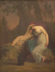 La poeta griega Safo y la chica de Mitilene