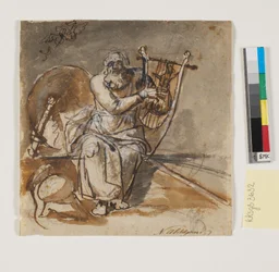 Boceto para la imagen de Ossian (¿o Homero?)