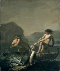 Escenas de «El viaje subterráneo de Niels Klim» del barón Ludvig Holberg (1684-1754)