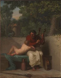 El poeta griego Anacreonte y Bathyll, 1808