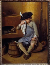 El niño en penitencia. Pintura de Nicolas-Bernard Lépicié (1735-1784) siglo XVIII Lyon, Museo de Bellas Artes
