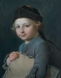 Retrato de un joven con una cartera
