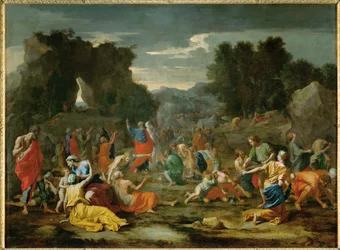 Les Israelites recuillant la manne dans le desert - los israelitas recogiendo maná en el desierto ...