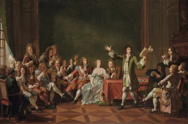 Molière leyendo Tartufo en casa de Ninon de Lenclos