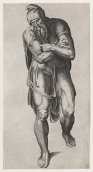 José de Arimatea, después del fresco de la Crucifixión de Miguel Ángel en la Capilla Paulina, V..., 1540-66