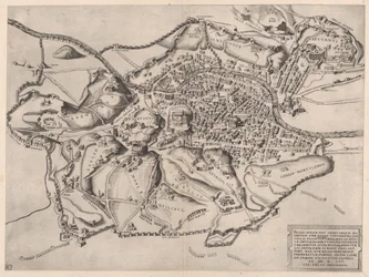 Speculum Romanae Magnificentiae: Vista de Roma desde el Este, siglo XVI