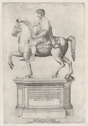 La Estatua Ecuestre de Marco Aurelio en el Capitolio, 1548