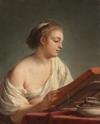 Mujer leyendo, 1769