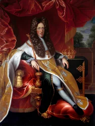 Retrato de pie de Leopoldo I (1679-1729) Duque de Lorena en 1703. Pintura de Nicolas Dupuy (1650-1711)