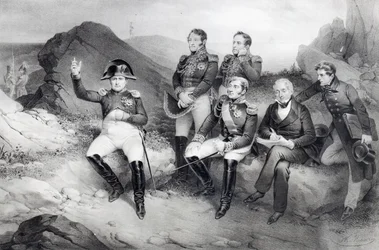 Emperador Napoleón I (1769-1821) dictando sus memorias a Emmanuel Las Cases (1766-1842) en Santa Elena, 1860
