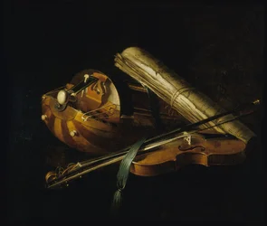 Naturaleza muerta con instrumentos musicales, 1756