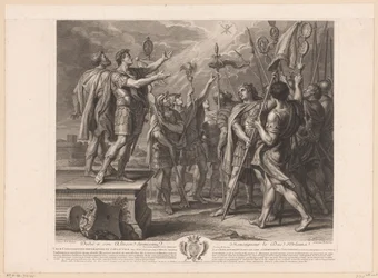 La Señal de la Cruz se Aparece en el Cielo al Emperador Constantino Crux Constantino imperatori in coelo visa / La croix apparoit dans le ciel a l