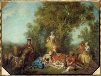 Otoño. Pintura de Nicolas Lancret (1690-1743)