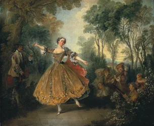 La señorita Camargo bailando (óleo sobre lienzo)